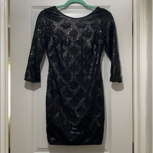 Windsor sequin black dress